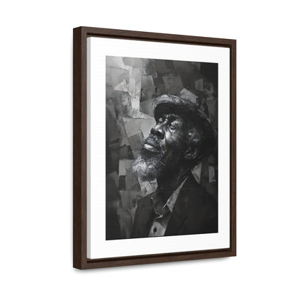 Gratitude's Whisper ተመስገን አምላኬ - Framed Canvas b&w Wall Art