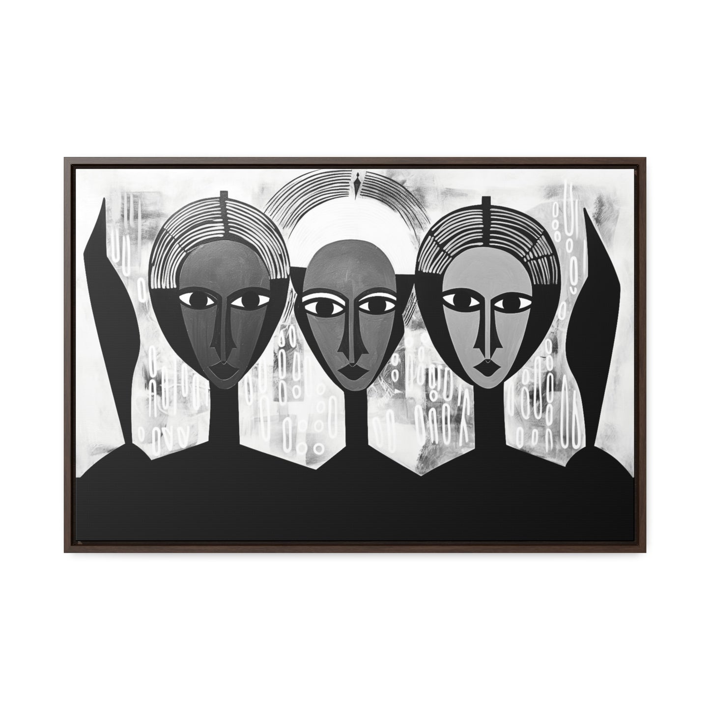 Guardian Angels - Framed Canvas b&w Wall Art