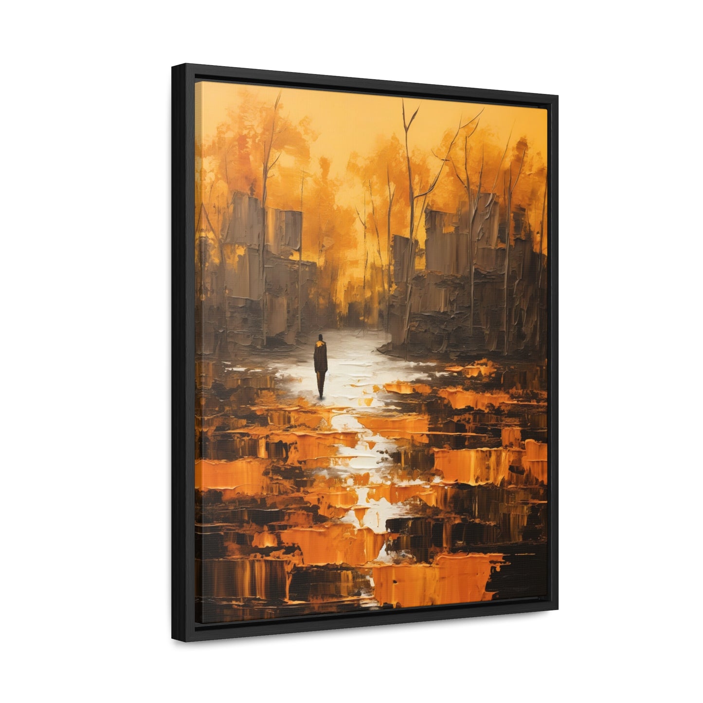 Solitude's Wisdom - Framed Canvas Wall Art