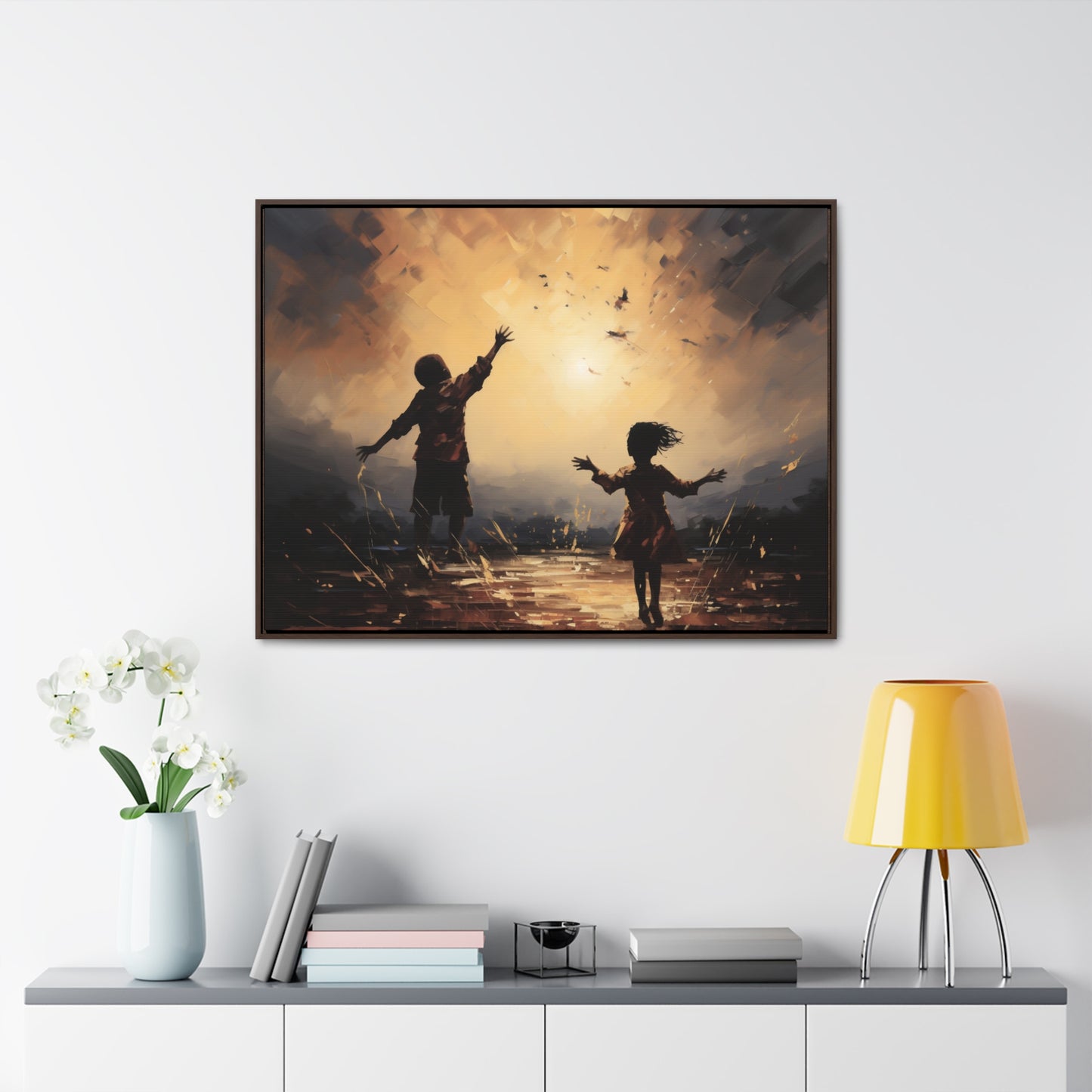 Playing with Light - Framed Canvas Wall Art