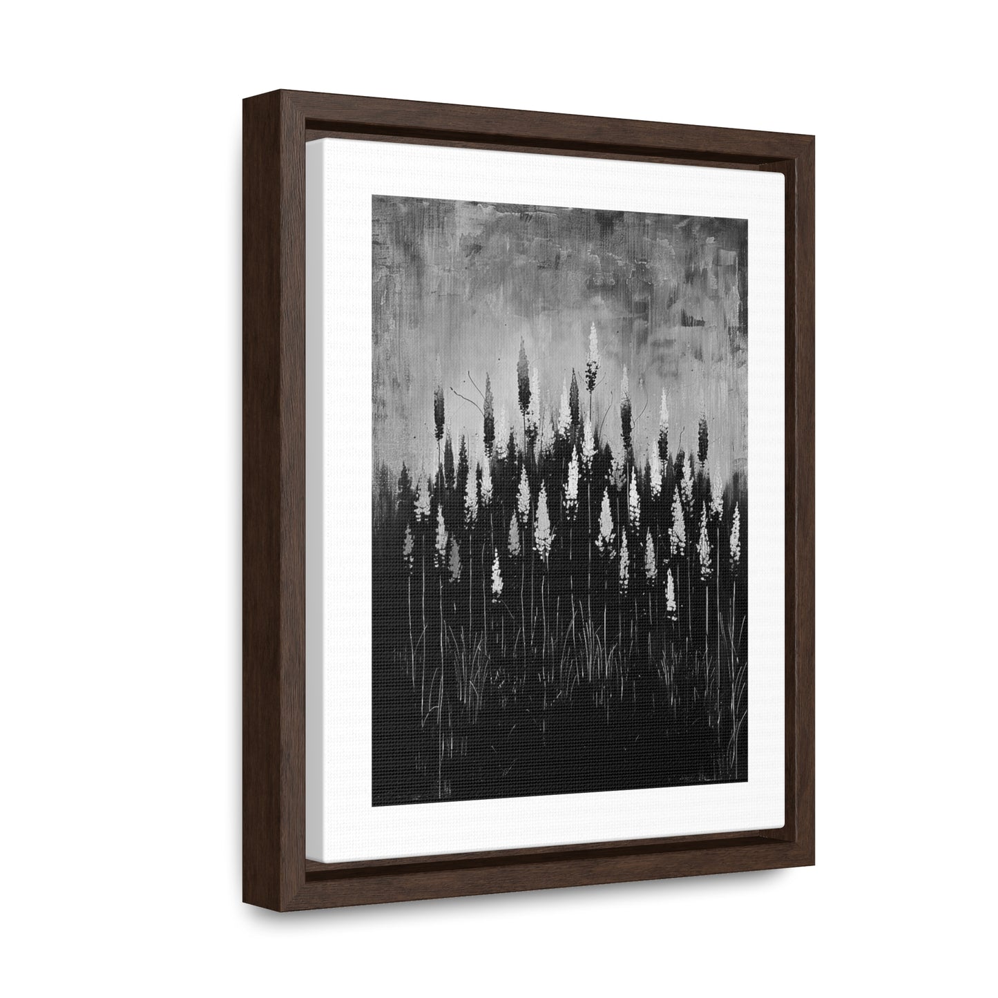 The Calm Before the Bloom - Framed Canvas b&w Wall Art