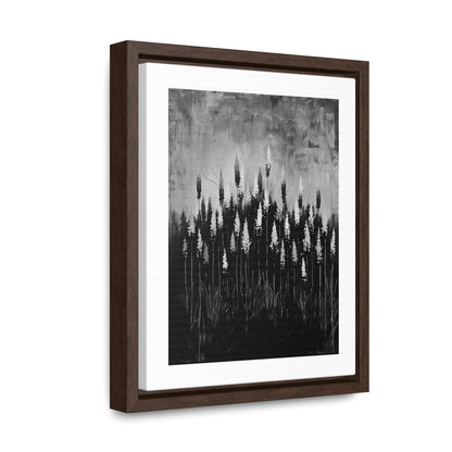 The Calm Before the Bloom - Framed Canvas b&w Wall Art