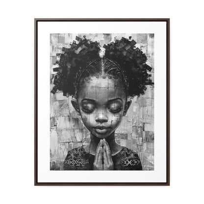 Whispers of Hope - Framed Canvas b&w Wall Art