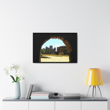 Through the Lion's Jaws - Framed Canvas Photography