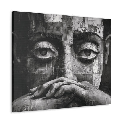 Silent Contemplation - Canvas b&w Wall Art