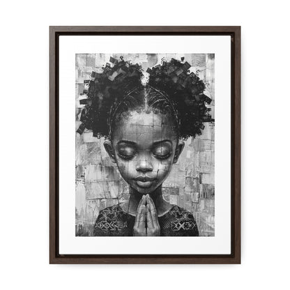 Whispers of Hope - Framed Canvas b&w Wall Art