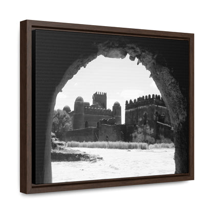 Through the Lion's Jaws - Framed Canvas Photography b&w