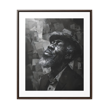 Gratitude's Whisper ተመስገን አምላኬ - Framed Canvas b&w Wall Art