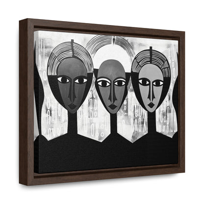 Guardian Angels - Framed Canvas b&w Wall Art