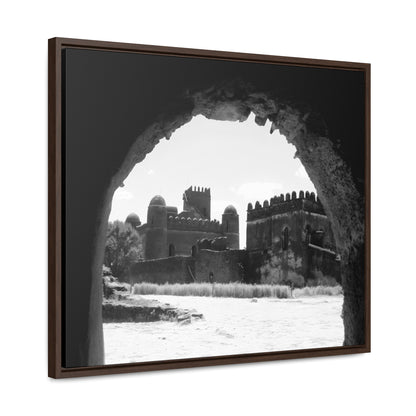 Through the Lion's Jaws - Framed Canvas Photography b&w