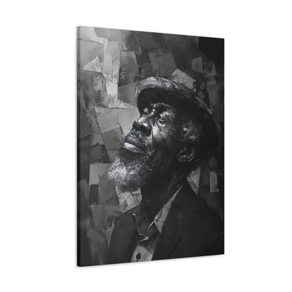 Gratitude's Whisper ተመስገን አምላኬ - Canvas b&w Wall Art