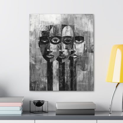 Beneath the Veil - Canvas b&w Wall Art