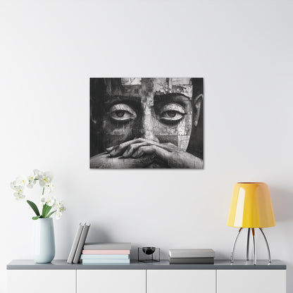 Silent Contemplation - Canvas b&w Wall Art