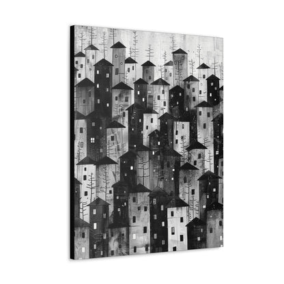 City of Inner Heights - Canvas b&w Wall Art