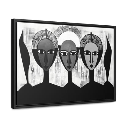 Guardian Angels - Framed Canvas b&w Wall Art