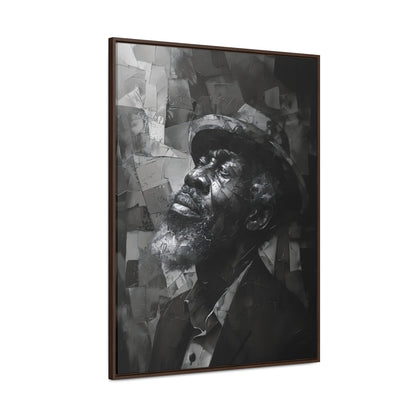 Gratitude's Whisper ተመስገን አምላኬ - Framed Canvas b&w Wall Art