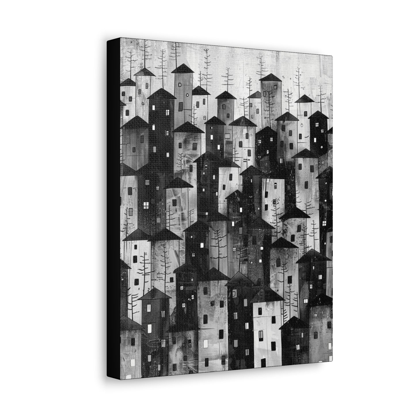 City of Inner Heights - Canvas b&w Wall Art