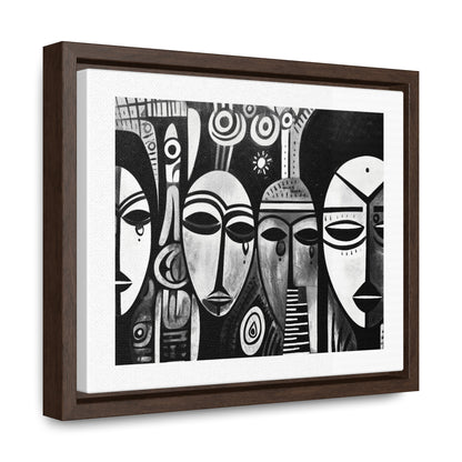 Journeys Anew - Framed Canvas b&w Wall Art
