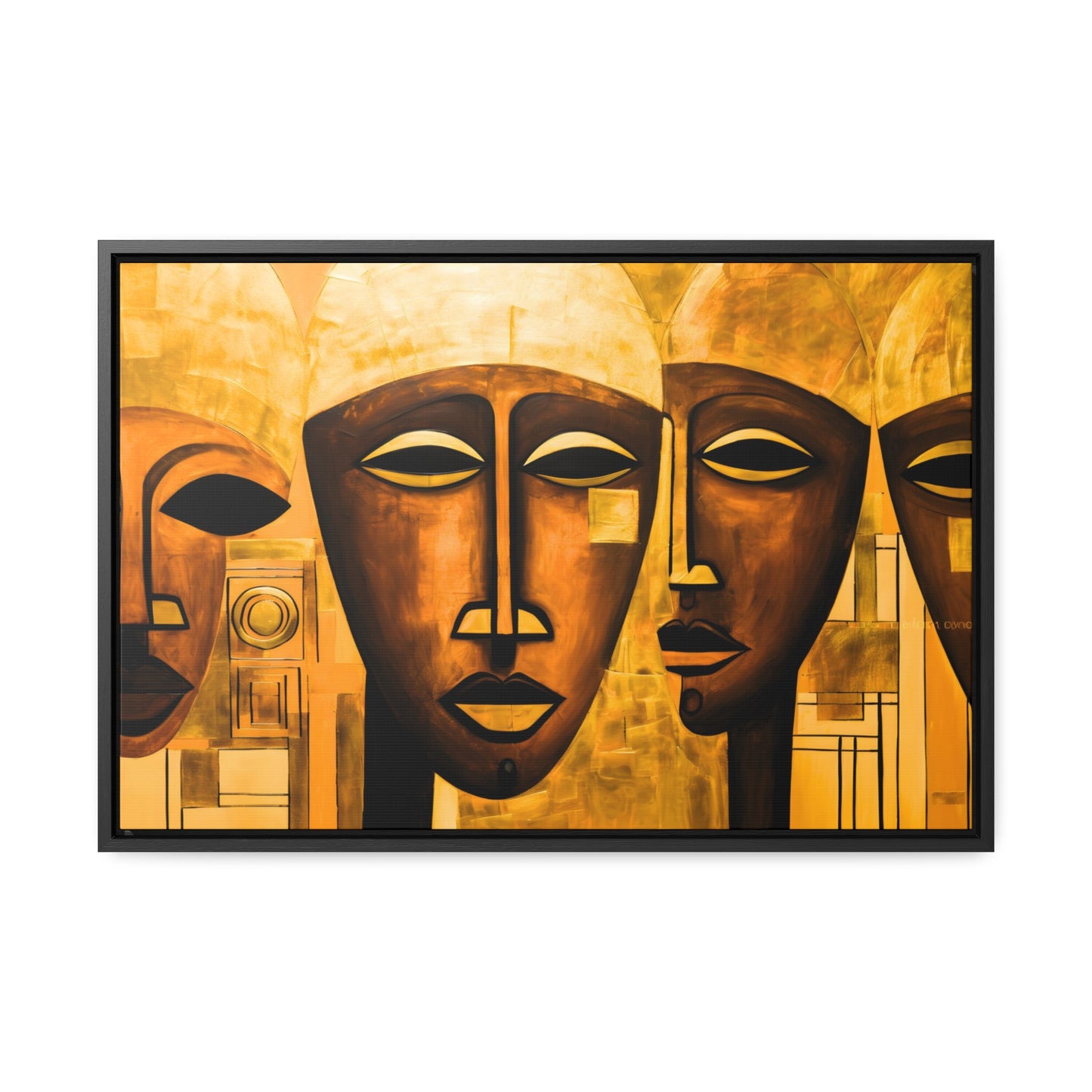 Ancestral Legacy on Ethnic Guise II - Framed Canvas Wall Art