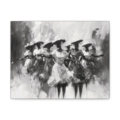 Rhythms of Joy - Canvas b&w Wall Art