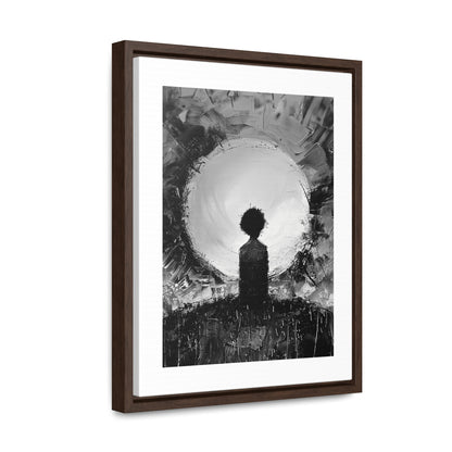 A Dawn of Promise - Framed Canvas b&w Wall Art