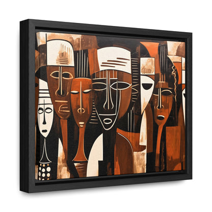 Ancestral Legacy on Ethnic Guise - Framed Canvas Wall Art