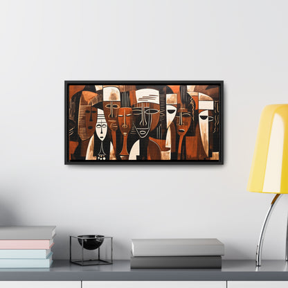 Ancestral Legacy on Ethnic Guise - Framed Canvas Wall Art