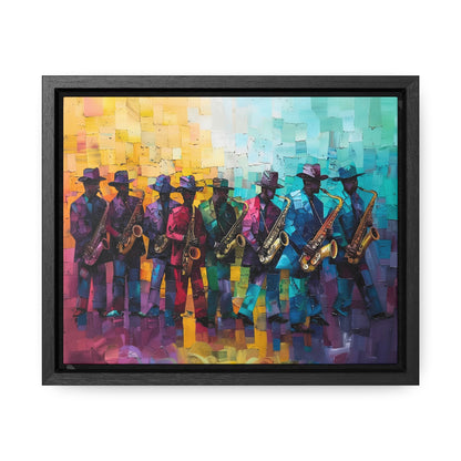 Sax Clan Harmony - Framed Canvas Wall Art