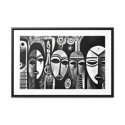 Journeys Anew - Framed Canvas b&w Wall Art