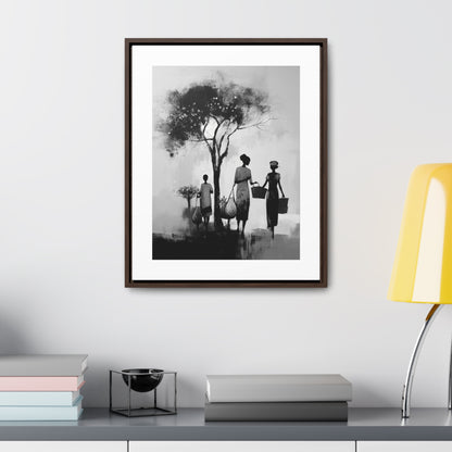 Baskets of Bond and Grace - Framed Canvas b&w Wall Art