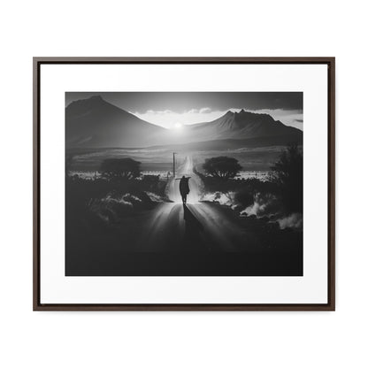 'Not without purpose' - Framed Canvas b&w Wall Art