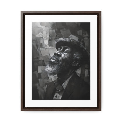 Gratitude's Whisper ተመስገን አምላኬ - Framed Canvas b&w Wall Art