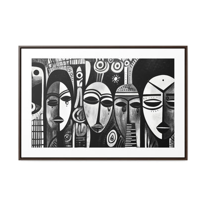 Journeys Anew - Framed Canvas b&w Wall Art
