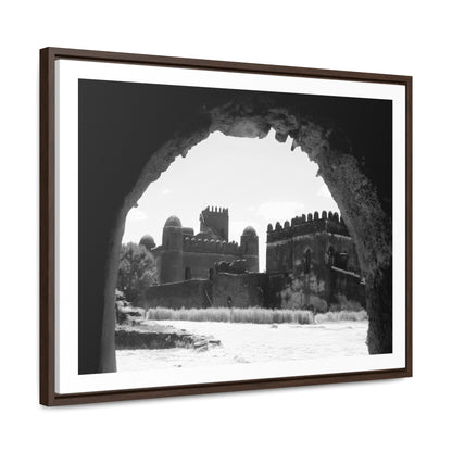 Through the Lion's Jaws - Framed Canvas Photography b&w
