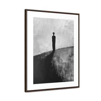 Alone, not Lonely - Framed Canvas Wall b&w Art
