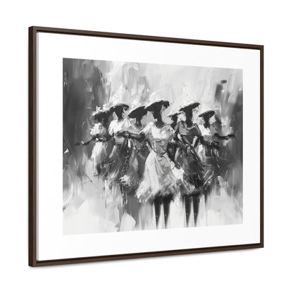 Rhythms of Joy - Framed Canvas b&w Wall Art