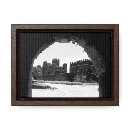 Through the Lion's Jaws - Framed Canvas Photography b&w