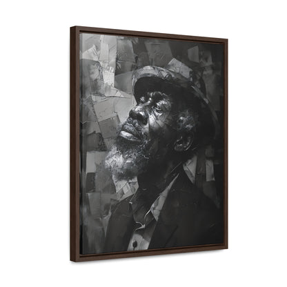 Gratitude's Whisper ተመስገን አምላኬ - Framed Canvas b&w Wall Art