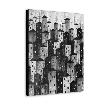 City of Inner Heights - Canvas b&w Wall Art