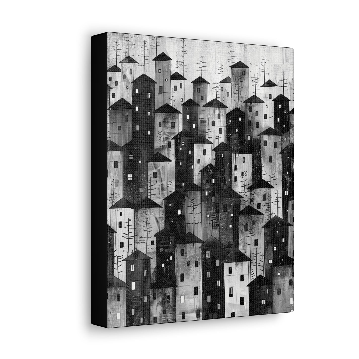 City of Inner Heights - Canvas b&w Wall Art