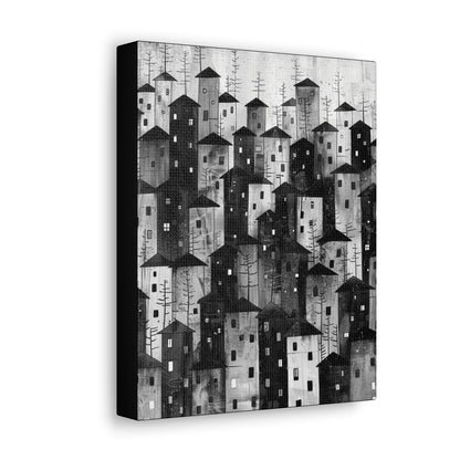 City of Inner Heights - Canvas b&w Wall Art