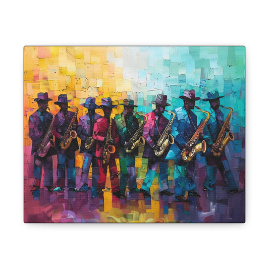 Sax Clan Harmony - Canvas Wall Art