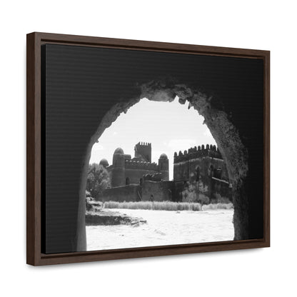 Through the Lion's Jaws - Framed Canvas Photography b&w