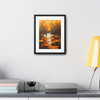Solitude's Wisdom - Framed Canvas Wall Art