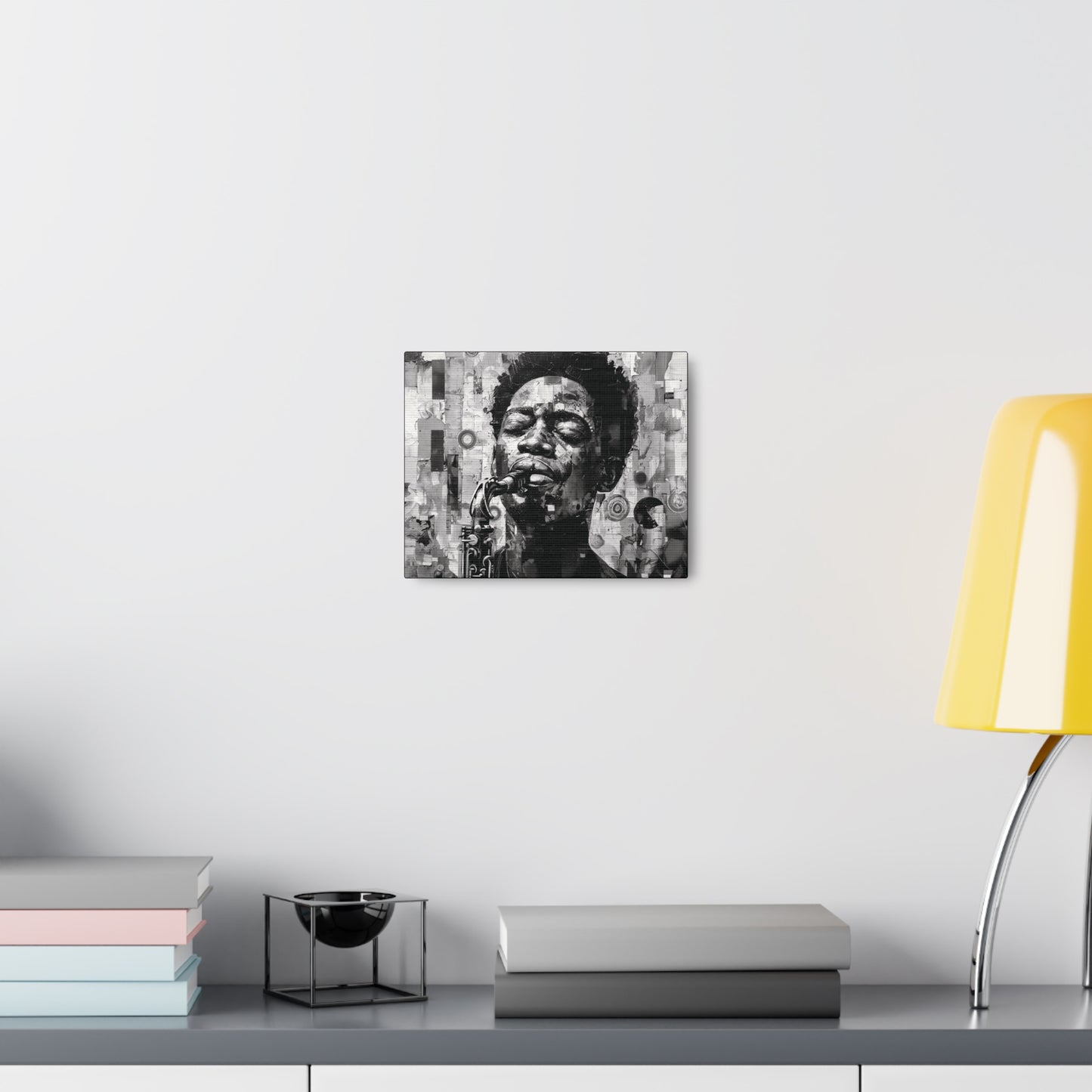 Soul of the Sax - Canvas b&w Wall Art