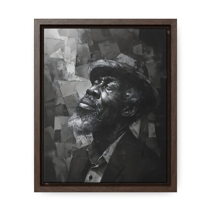 Gratitude's Whisper ተመስገን አምላኬ - Framed Canvas b&w Wall Art