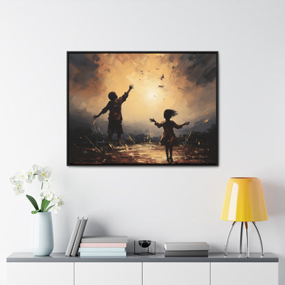 Playing with Light - Framed Canvas Wall Art