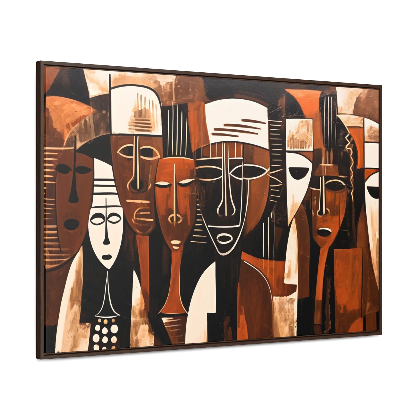 Ancestral Legacy on Ethnic Guise - Framed Canvas Wall Art