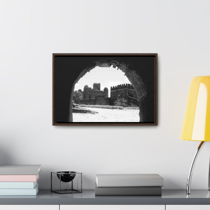 Through the Lion's Jaws - Framed Canvas Photography b&w