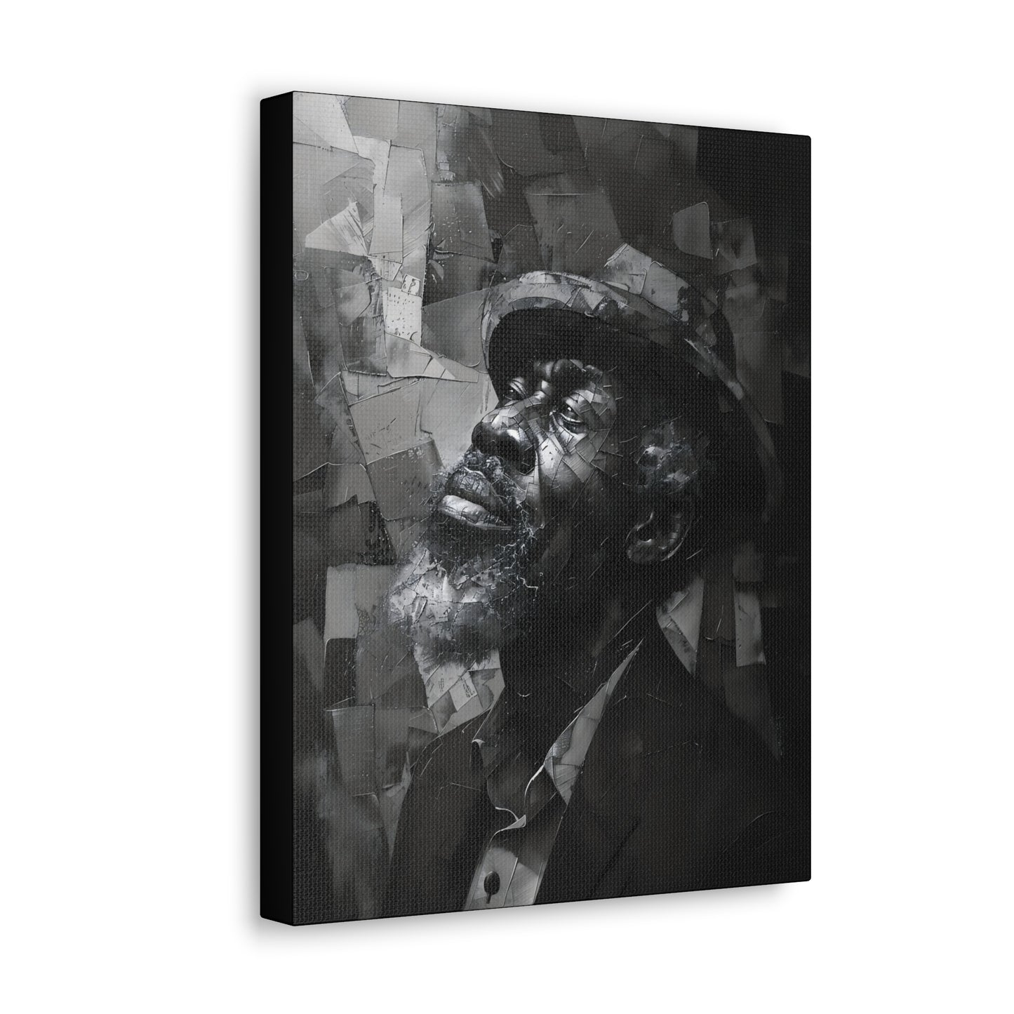Gratitude's Whisper ተመስገን አምላኬ - Canvas b&w Wall Art